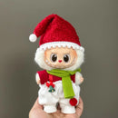 Labubu 配饰衣服 适用于 V1 V2 V3 V4 Labubu 圣诞鹿套装 Labubu 红色服装 圣诞时尚礼物