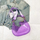 Fashion Half Moon Shoulder Bag For Women 2025 Summer Waterproof PVC Transparent Crossbody Bag 8 Colors Jelly Mobile Phone Purse