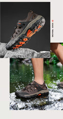 New Men Sandals Summer Casual Beach Shoes Breathable Anti-Slip Slip on Flat Sandals Male Outdoor Walking Slippers Comfortable