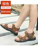New Fashion Summer Leisure Men Shoes Beach Sandals High Quality Genuine Leather Sandals Soft Large Size Men's Sandals Size 38-48