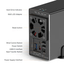 MAIWO K3082BLW RAID 阵列双盘位硬盘座，SATA 转 USB 3.0 硬盘底座，适用于 3.5 英寸硬盘盒，带 4 种 RAID 模式硬盘盒