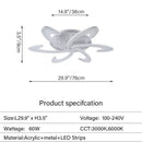 Modern Led Acrylic Ceiling Light Fixture Creative Design Led Chandelier Ceiling Lamps RC Dimming  Indoor Lighting Plafon Lustres