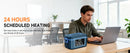 Cordless Electric Lunch Box,1.4L 24000mAh Rechargeable Heated Lunch Box with Ice Crystal Box,24 Hours Self Heating Lunchbox