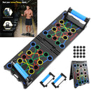 Multifunction Push Up Board, 24-in-1 Portable Strength Training Equipment,Home Workout Fitness Board with Resistance Bands
