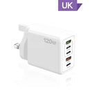 120W PD 5 Port USB Charger Fast Charging QC3.0 USB C Type C Mobile Phone Charger For iPhone Huawei Samsung Xiaomi Quick Charge