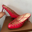 The Atelier Mule | Closed-Toe Kitten Heel Stiletto Summer Sandal