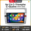 Junsun安卓无线CarPlay车载收音机，适用于雪铁龙C4凯旋C-Quatre 2004-2009，智能系统DSP SWC RDS GPS