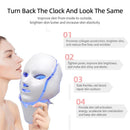 LED Facial Mask 7 Colors Light Phototherapy Face Mask with Neck Anti Acne Whitening Red Light Therapy Mask Skin Beauty Treatment
