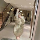 秋冬季女士圣诞毛衣宽松慵懒风毛衣内搭加厚立体卡通红色外套