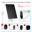 10W Solar Panel for Arlo Pro 4/ Pro 3/Ultra/Ultra 2/Pro 3 Floodlight Camera Solar Battery Charger with Bracket 9.8ft Power Cable