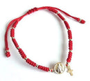 1Pcs Virgin Mary Medal Adjustable Red String Bracelet Virgen la Milagrosa