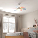 HOMCOM ceiling fan with light 34W Ø 82,5 cm DC Motor with 6 blades Multicolor
