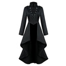 Retro Medieval Steampunk Costumes Gothic Cosplay Women's Tailcoat Jacket Lady Victorian Coat Halloween Party Tuxedo Dress