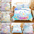 Cartoon Sanrio Duvet Cover Set Kawaii Cinnamoroll Quilt Cover Pillowcase Set Kids Girls Comfortable Bed Set Full Twin King Size