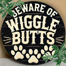 Wiggle Butts Rustic Aluminum Garden Sign