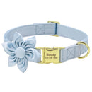 Personalized Dog ID Collar Cute Bowknot Pet Necklace Dog Buckle Collars With Bow Tie Flower Accessories For Small Large Dogs