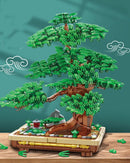 Pine Tree Bonsai Block DIY Moc Mini Potted Plant  Building Brick Toy Home Decor