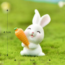 Cute Animal Easter Rabbit Mini Figurines Bunny Carrot Cake Decoration Chick Cupcake Toppers Easter Party Baking Supplies