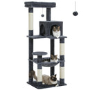 Multi-Level Cat Tree with Scratching Posts, Cozy Hammock, Plush Cat Tower for Indoor, Cat Condo Bed, Cat Accessories, Cat Toys