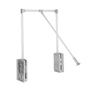 Lift/Pull Down Adjustable Width Wardrobe Clothes Hanging Rail Soft Return Space Saving