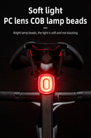 ROCKBROS Bike Light Smart Bicycle Rear Light Auto Brake Sensing IPX6 Waterproof Cycling Tail Lamp LED Type-C Charging Safety Bike Taillight