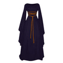 Women Dresses Vintage Medieval Cosplay Costume Ghost Witch Vampire Gothic Dress Halloween Christmas Masquerade Party Dress