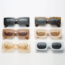 2024 New Retro High end Sun Glasses Square Leg V-shaped Metal Decoration Design Fashion Sunglasses Personality Trend Female