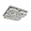 Voltsify Modern Fancy Crystal LED Flush Mount Ceiling Light Fixture for Living Room Bedroom