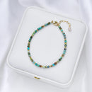 3MM Naturnal Stone Beads Bracelets For Women on Hand Luxury Jewelry Sets  Wholesale Bangle  Party Gift Tourmaline  Handwork