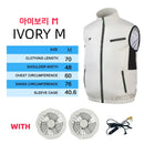 2024 Cooling Vest Ice Fan Vest Heat Resistant Sleeveless Workwear Breathable Wearable Cooling Fan Vest for Hot Weather Work