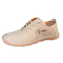 Men Leather Shoes Flat Lace Up Casual Shoes Business Social Loafers Moccasin Summer Walking Breathable Casuals for Men Plus Size