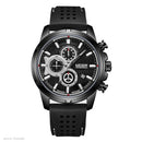 MEGIR Army Sports Quartz Watches Men Chronograph Silicone Strap Wristwatch Luxury Top Brand Relogios Mascuoino Clock 2101 Silver