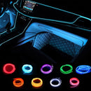 5M Universal Car Interior Lighting white LED Strip Decoration Garl and Wire Rope Tube Line Flexible Neon Lights with USB Drive