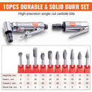 VEVOR Air Die Grinder Kit Right Angle Grinder w/ Die Grinder Combo&Single Cut Carbide Set Lightweight Ball Bearing Construction