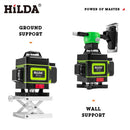HIlDA 4D Ultra Strong Green Laser Beamline Self Leveling Laser Level with 16 Lines and 360 Horizontal and Vertical Intersections