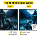 VEVOR 100 Inch Tripod Projector Screen W/ Stand 16:9 4K HD Portable Home Cinema for Indoor & Outdoor Projection