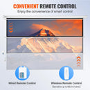 SucceBuy Electric Motorized Projector Screen 100/120 inch 16:9 4K 1080 HD Wall Mount Movie Screen for Family Home Office Theater