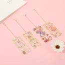 Cartoon Cute Girl Bookmark Copper Metal Hollow Out Process Student Bookmark School Supplies Stationery