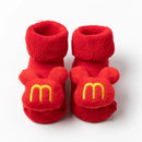 Kids Christmas Socks Children's Socks Girls Boys Non-slip Print Cotton Toddler Baby Socks Newborns Infant Short Socks Clothing