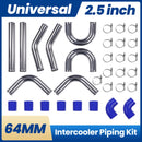 The Apex Flow | 2.5" Aluminum Intercooler Turbo Piping Kit — Mandrel-Bent, Anodized Blue