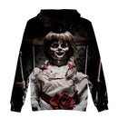 Annabelle 3D Print Hoodies Men Sweatshirt Harajuku Hoody Tracksuits 3D Print Horror Movie Annabelle Hoodie Streetwear Clothes