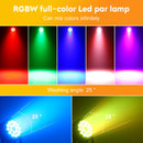Yiflamefly 4件装18颗LED帕灯200W LED舞台灯4合1 RGBW舞台照明射灯带DMX512适用于派对婚礼DJ