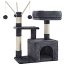 Cat Tower Cat Climbing Frame with Toy 72 cm Cat Tree with Perch & Cozy Condo for Cats to Care Paw Leisure and Entertainment