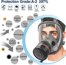 Full face respirator - mask with 40 mm gas filter canister for industrial gases, chemical, polishing, welding, spraying Gas mask