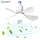 Silent Ceiling Fan with LED Light Remote Control Electric Cordless Fan Universal Dimming Fan for Dining Room Bedroom Living Room
