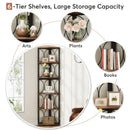 Tribesigns 6 Tier Tall Corner Shelf, 61 inch Rustic Corner Bookshelf Storage Rack Standing Shelving Unit