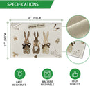 2025 Easter Rabbit Table Runner Linen Bunny Dining Table Cloth Placemat Spring Holiday Happy Easter Decoration For Home Kitchen