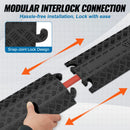SucceBuy Drop Over Cable Cover Ramp 2,000 lbs/axle Load Capacity Heavy Duty TPR Cable Hose Protector Ramp for Indoor Outdoor Use