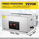 VEVOR 2L 3L 6L 10L 22L 30L 超声波清洗机 不锈钢便携式加热清洗器 超声波家用电器