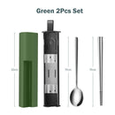 304 Tableware Set Portable Cutlery Set Dinnerware Set High Quality Stainless Steel Knife Fork Spoon Travel Flatware With Box